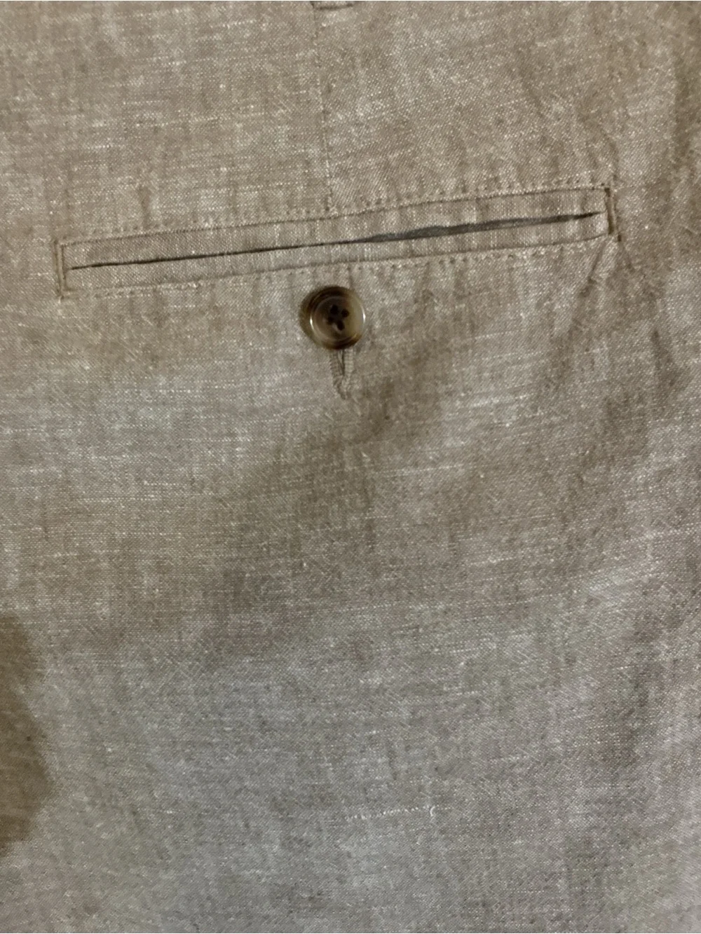 Perry Ellis Men's Linen Blend Drawstring Casual Pants Beige 38